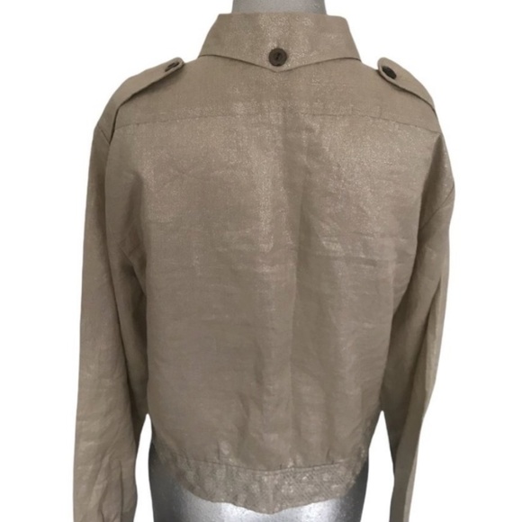 4/$20 Kula Kula Ramie neutral sand tan blouse jacket - Picture 2 of 10
